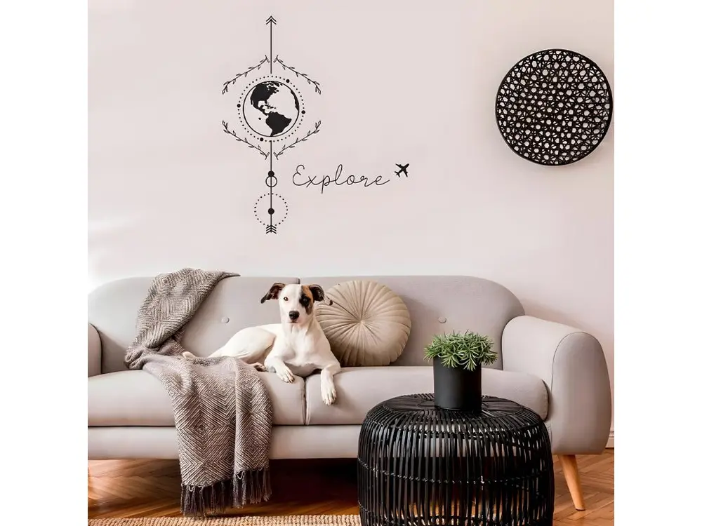 Motif tropical Autocollant Mural EXPLORE