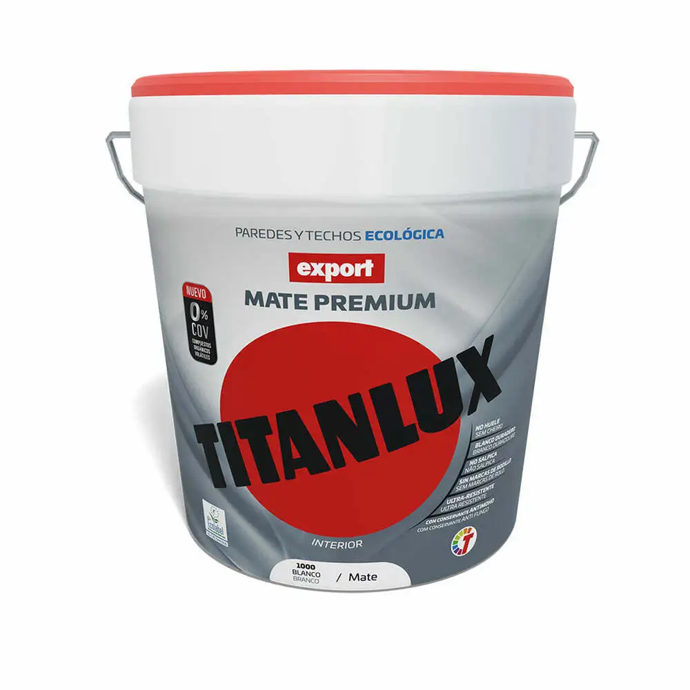 Peinture TITANLUX Export f31110015 Blanc Autocollants 15L en vinyle mat de qualité