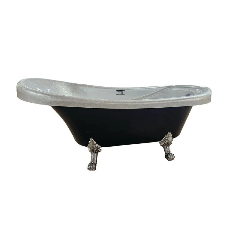 Baignoire autoportante pieds chromés 70,28 x 31,3 x 31 po (1 785 x 795 x 785 mm)