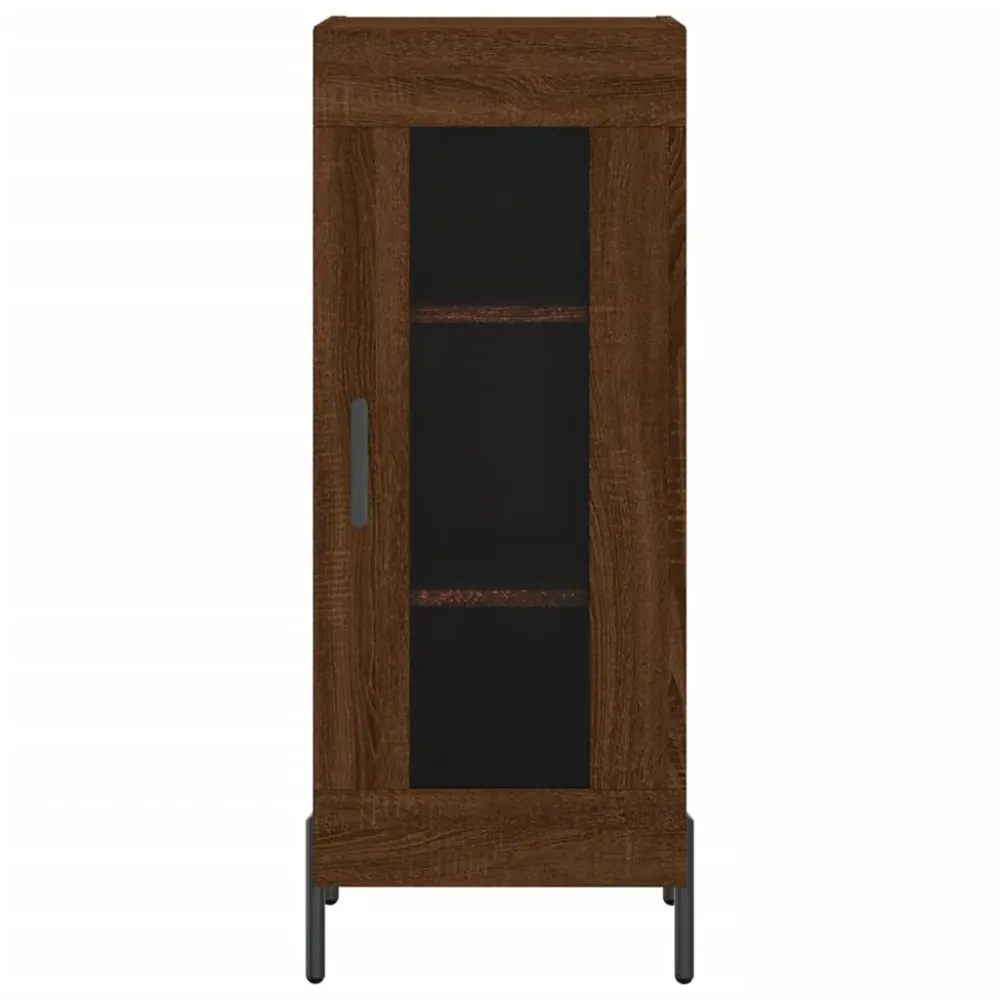 Buffet bahut commode armoire meuble de rangement organisateur cuisine salle de séjour salon 34,5 x 34 x 90 cm bois d'ingén...