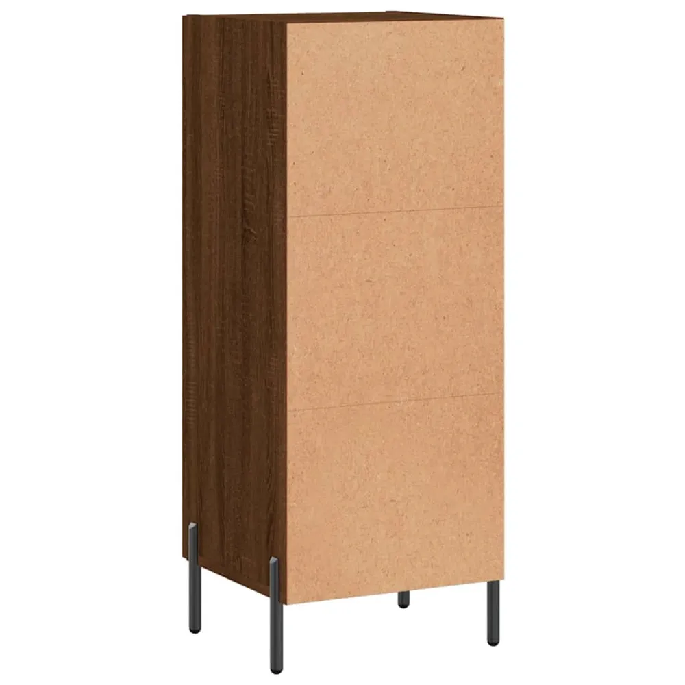 Buffet bahut commode armoire meuble de rangement organisateur cuisine salle de séjour salon 34,5 x 34 x 90 cm bois d'ingén...