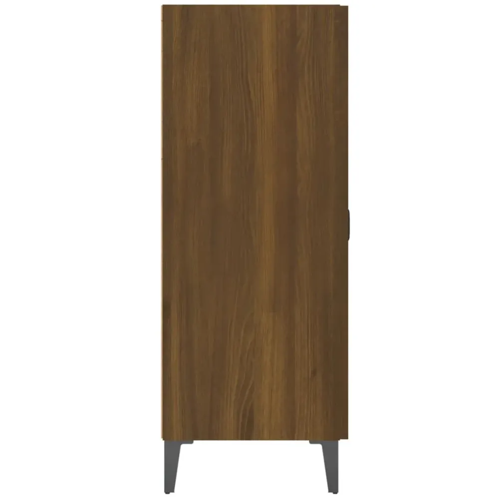 Buffet bahut commode armoire meuble de rangement organisateur cuisine salle de séjour salon 69,5 x 34 x 90 cm bois d'ingén...