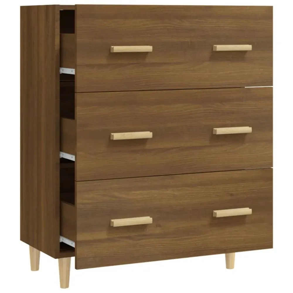 Buffet bahut commode armoire meuble de rangement organisateur cuisine salle de séjour salon 70 x 34 x 90 cm bois d'ingénie...