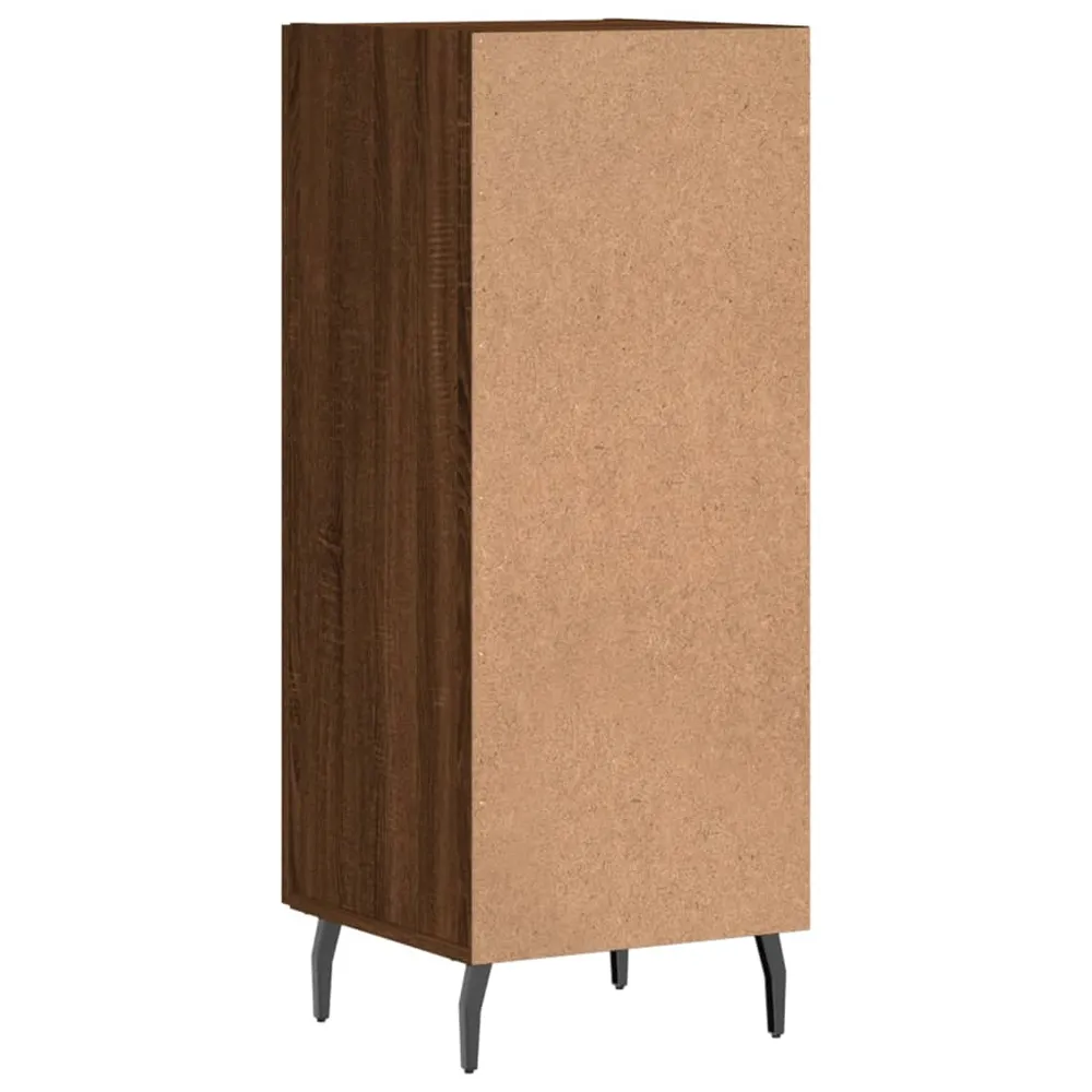 Buffet bahut commode armoire meuble de rangement organisateur cuisine salle de séjour salon 34,5 x 34 x 90 cm bois d'ingén...