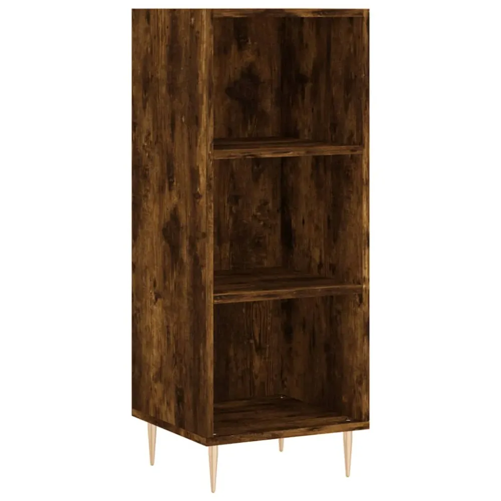 Buffet bahut commode armoire meuble de rangement organisateur cuisine salle de séjour salon 34,5 x 32,5 x 90 cm bois d'ing...