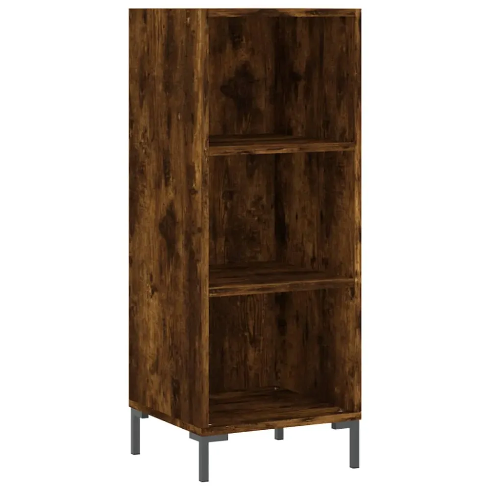 Buffet bahut commode armoire meuble de rangement organisateur cuisine salle de séjour salon 34,5 x 32,5 x 90 cm bois d'ing...