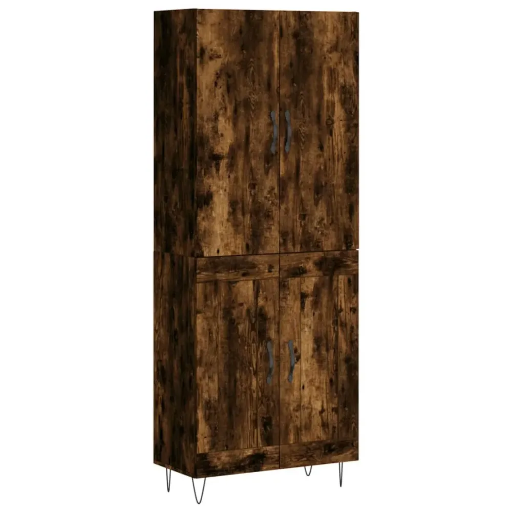 Buffet bahut commode armoire meuble de rangement organisateur cuisine salle de séjour salon haut 69,5 x 34 x 180 cm bois d...