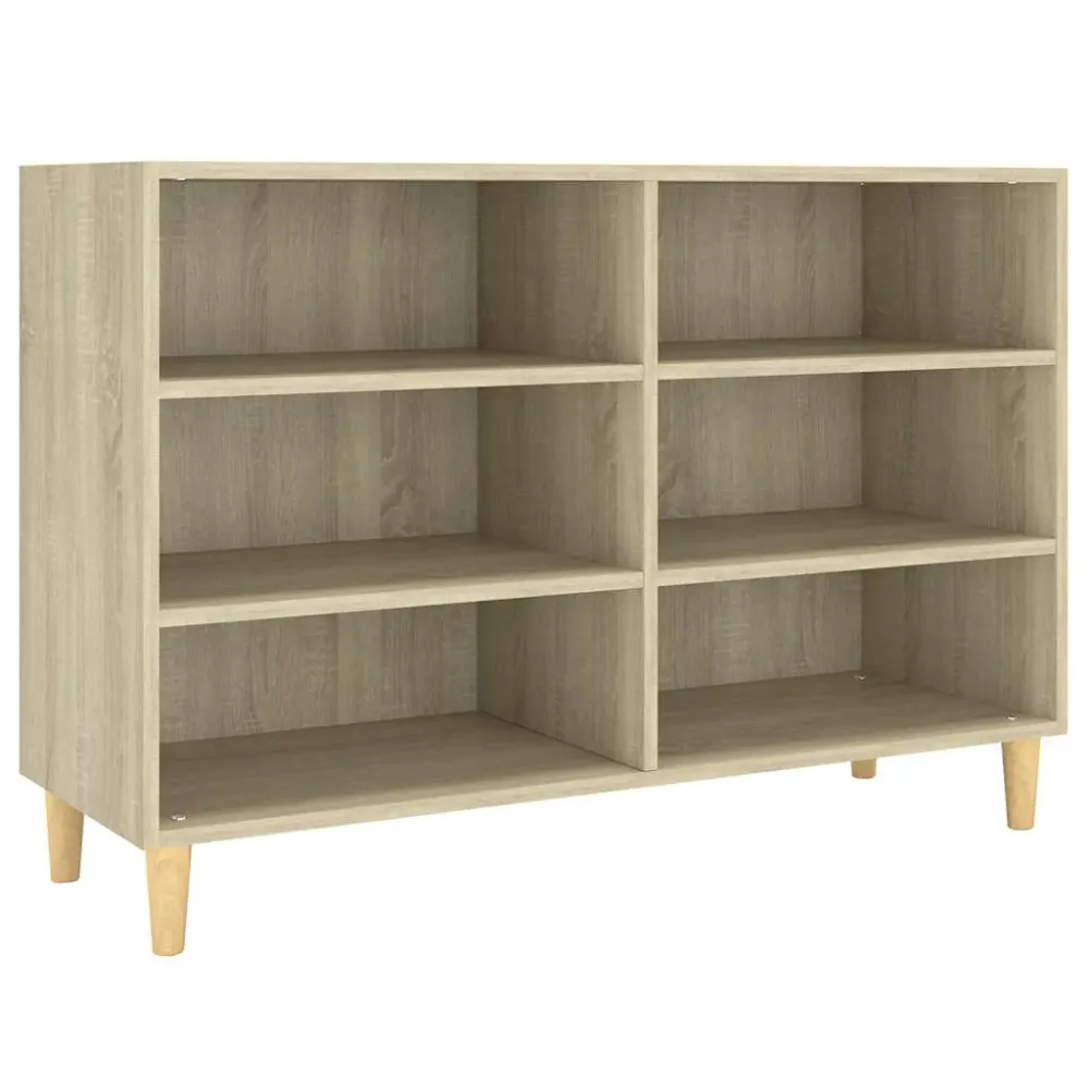 Buffet bahut commode armoire meuble de rangement organisateur cuisine salle de séjour salon sonoma 103,5 x 35 x 70 cm bois...