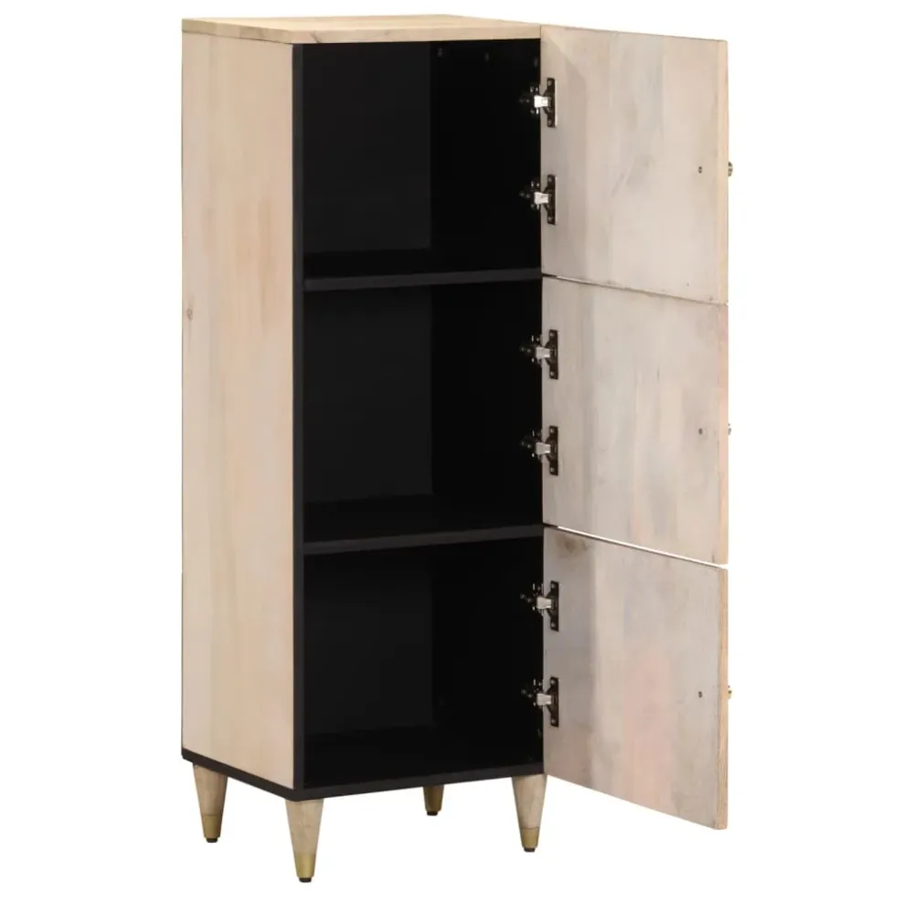 Buffet bahut commode armoire meuble de rangement organisateur cuisine salle de séjour salon 40 x 33 x 110 cm bois de mangu...