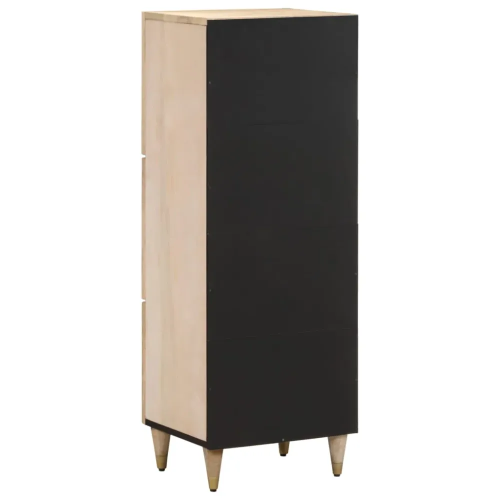 Buffet bahut commode armoire meuble de rangement organisateur cuisine salle de séjour salon 40 x 33 x 110 cm bois de mangu...