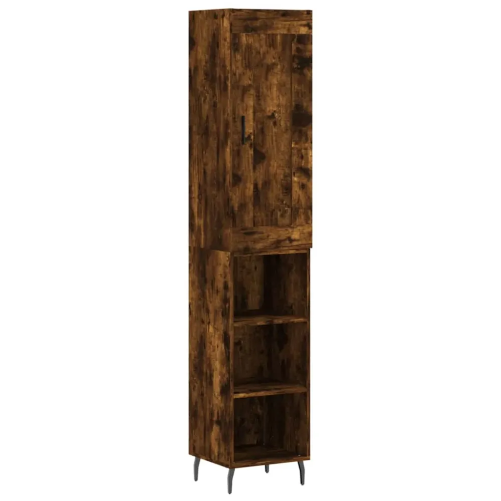 Buffet bahut commode armoire meuble de rangement organisateur cuisine salle de séjour salon haut 34,5 x 34 x 180 cm bois d...