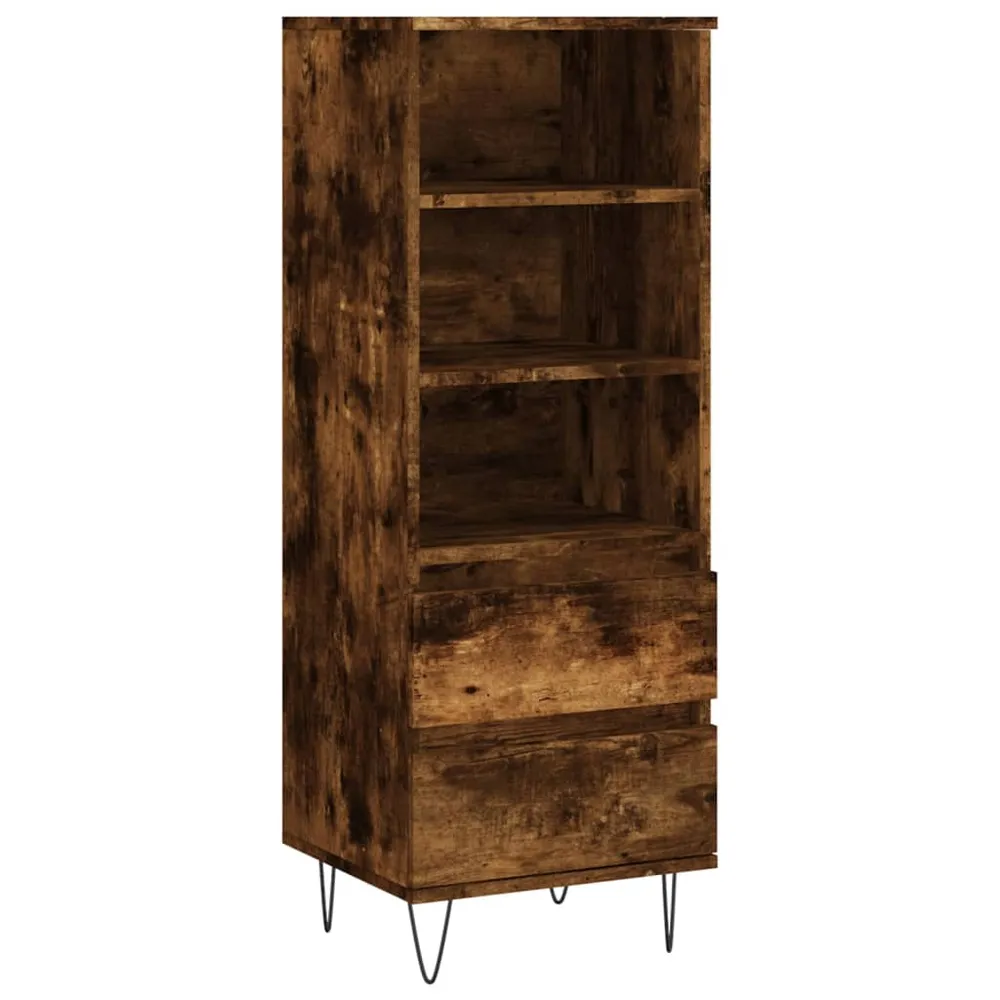 Buffet bahut commode armoire meuble de rangement organisateur cuisine salle de séjour salon haut 40 x 36 x 110 cm bois d'i...