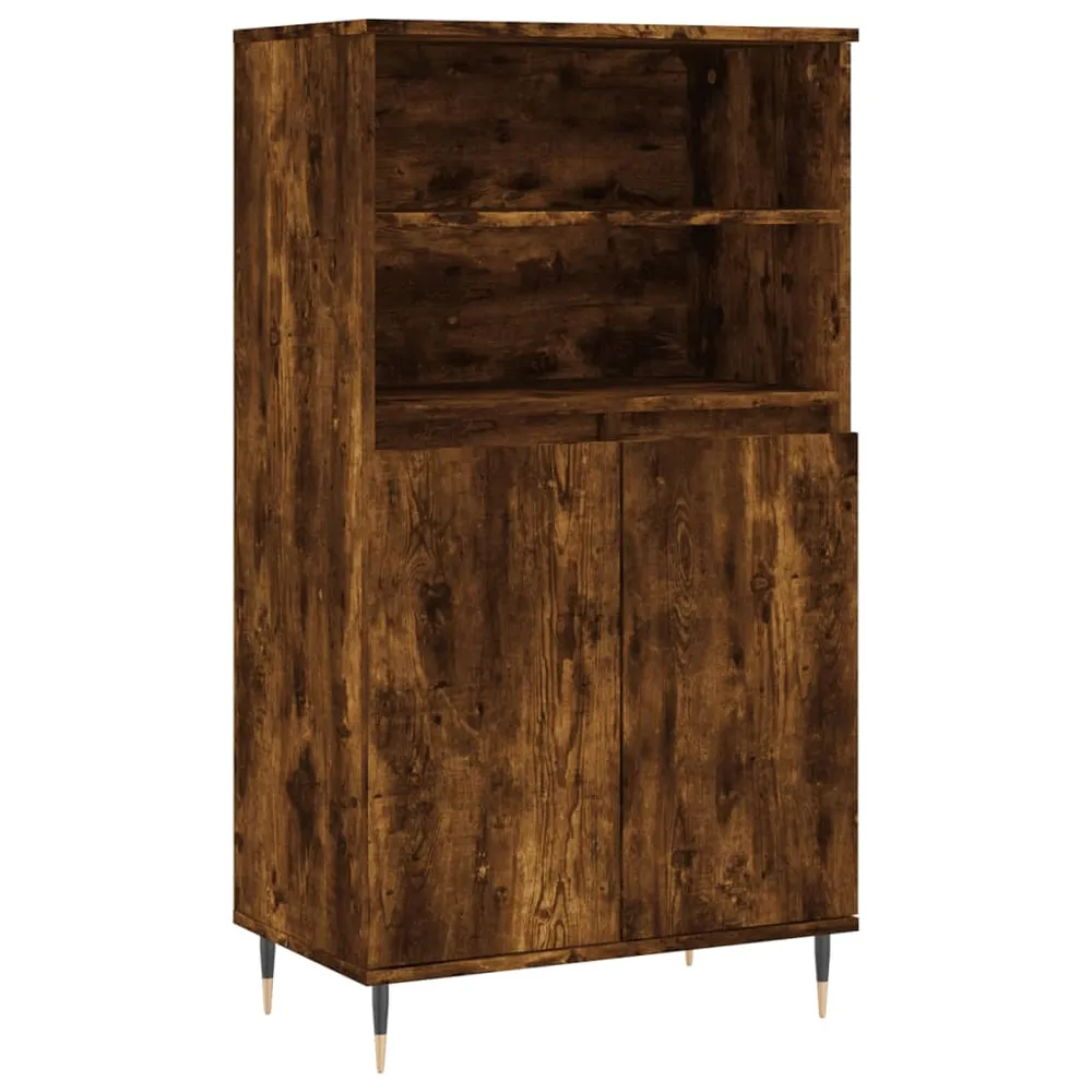 Buffet bahut commode armoire meuble de rangement organisateur cuisine salle de séjour salon haut 60 x 36 x 110 cm bois d'i...