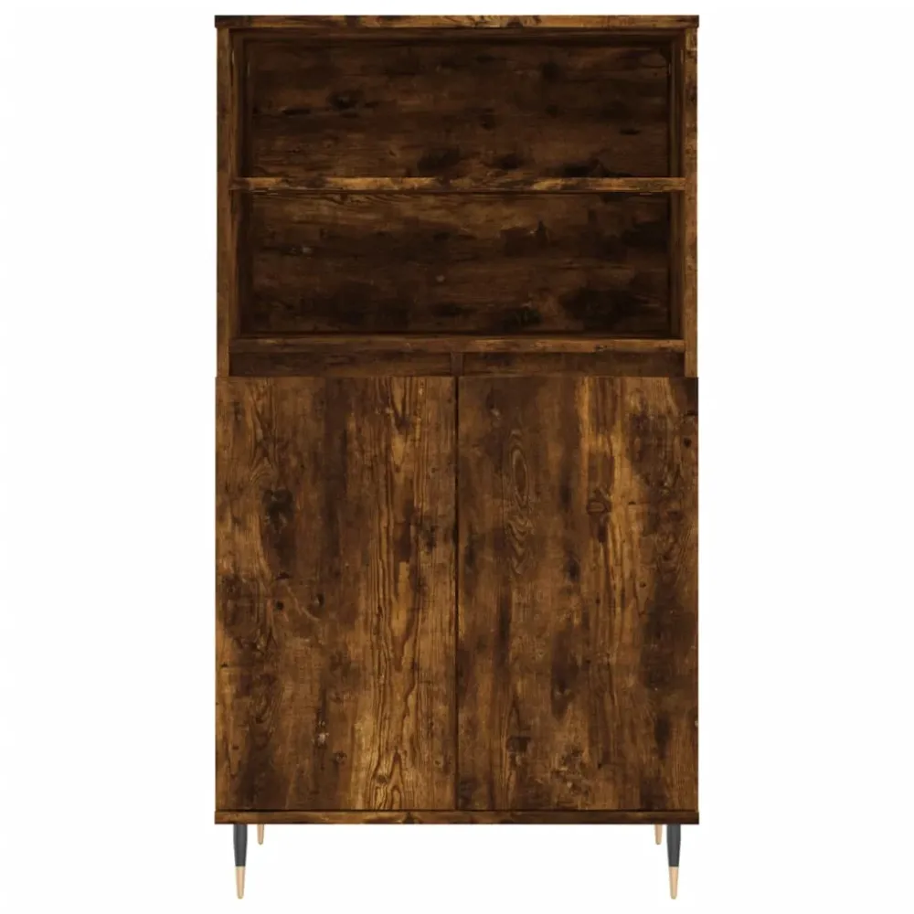 Buffet bahut commode armoire meuble de rangement organisateur cuisine salle de séjour salon haut 60 x 36 x 110 cm bois d'i...