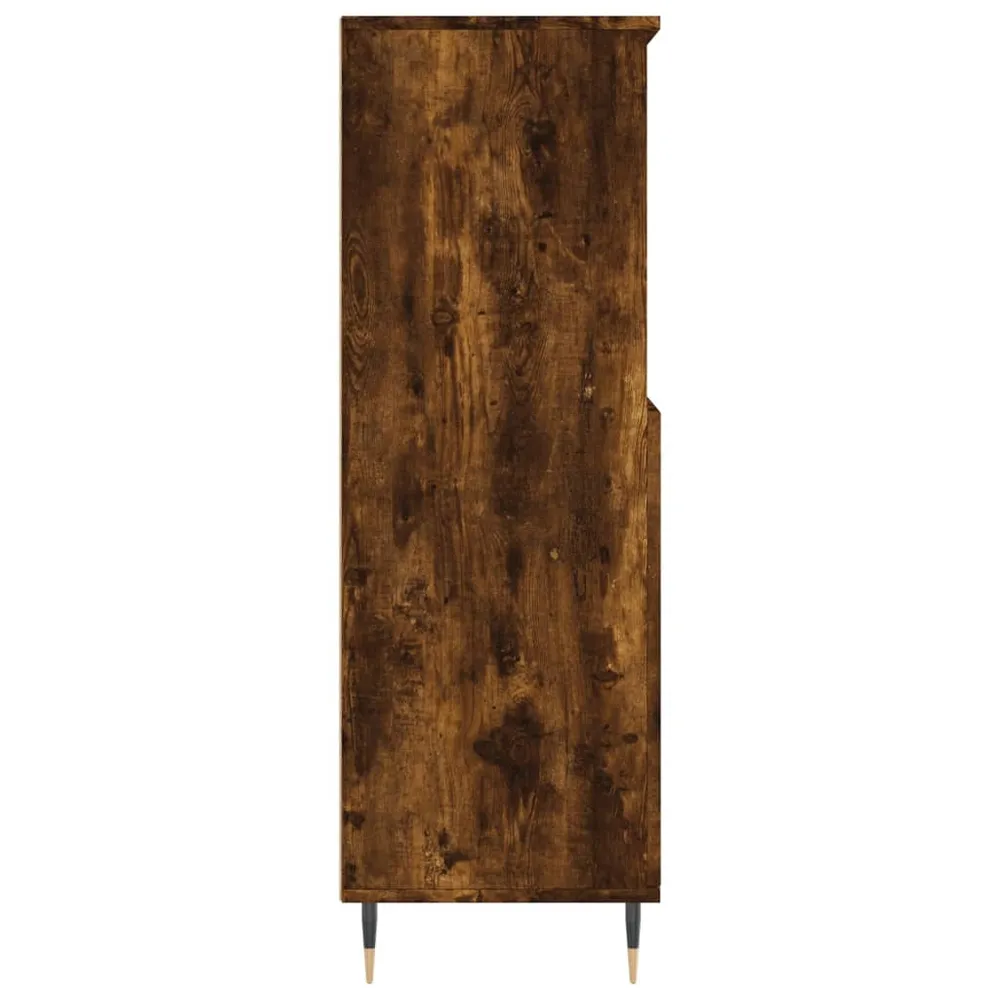 Buffet bahut commode armoire meuble de rangement organisateur cuisine salle de séjour salon haut 60 x 36 x 110 cm bois d'i...