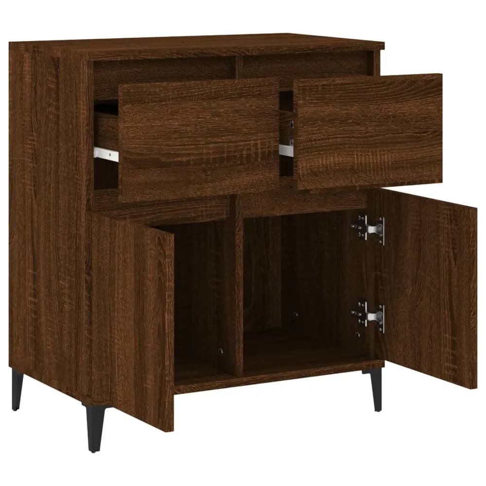 Buffet bahut commode armoire meuble de rangement organisateur cuisine salle de séjour salon 60 x 35 x 70 cm bois d'ingénie...