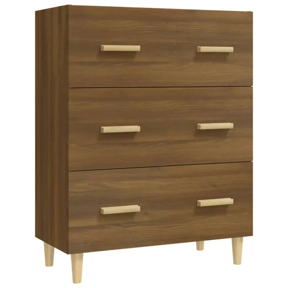 Buffet bahut commode armoire meuble de rangement organisateur cuisine salle de séjour salon 70 x 34 x 90 cm bois d'ingénie...