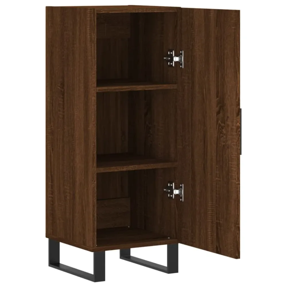 Buffet bahut commode armoire meuble de rangement organisateur cuisine salle de séjour salon 34,5 x 34 x 90 cm bois d'ingén...