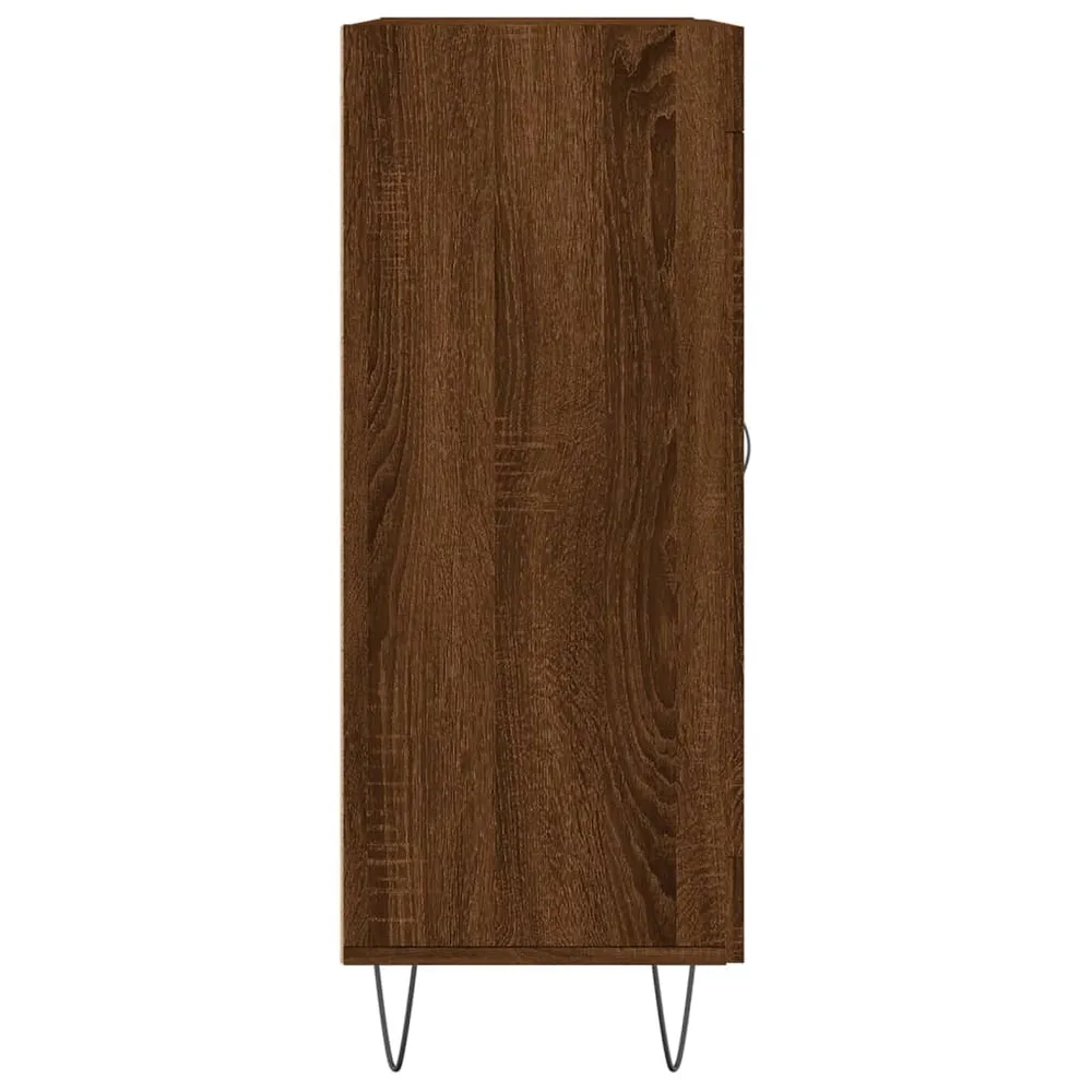 Buffet bahut commode armoire meuble de rangement organisateur cuisine salle de séjour salon 69,5 x 34 x 90 cm bois d'ingén...