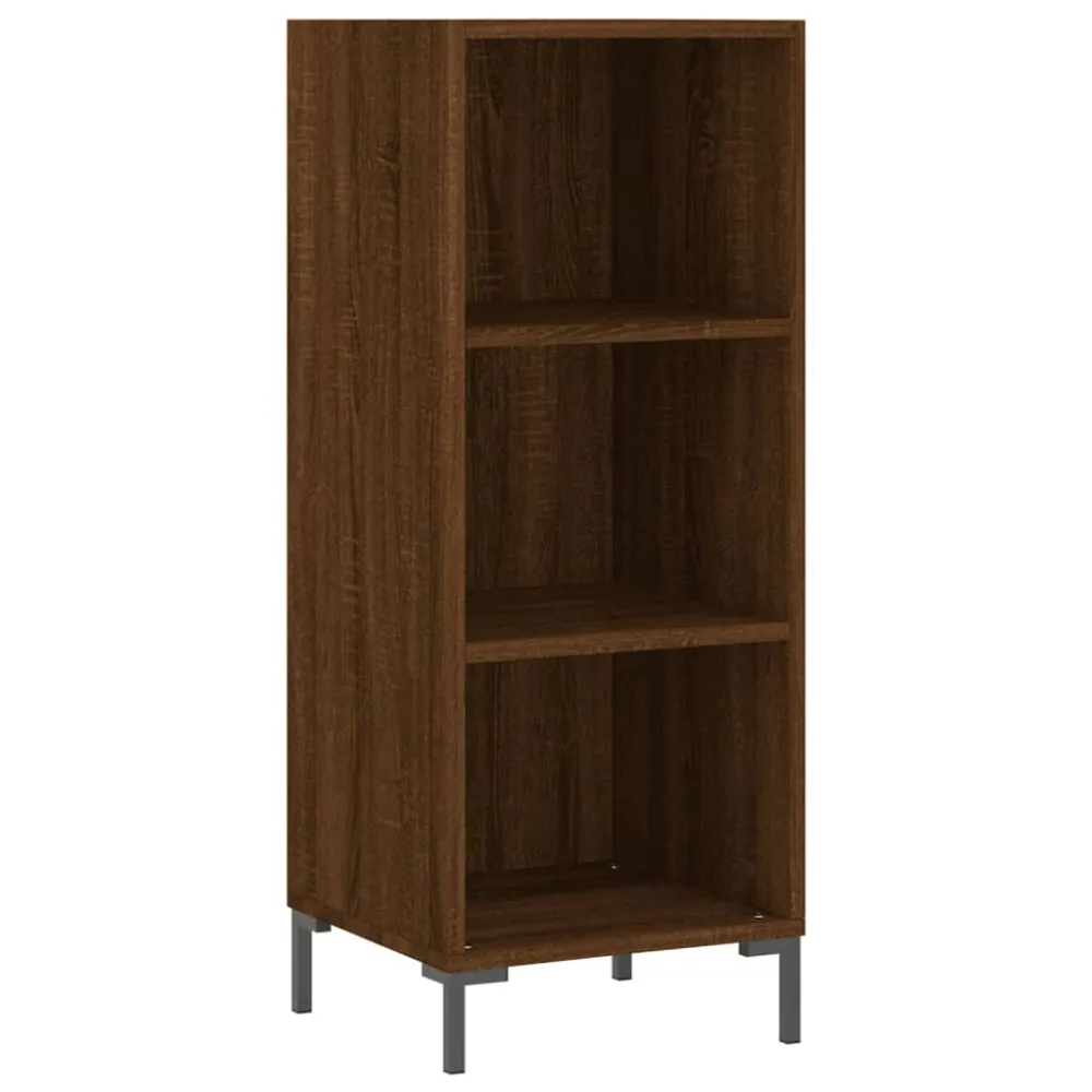 Buffet bahut commode armoire meuble de rangement organisateur cuisine salle de séjour salon 34,5 x 32,5 x 90 cm bois d'ing...