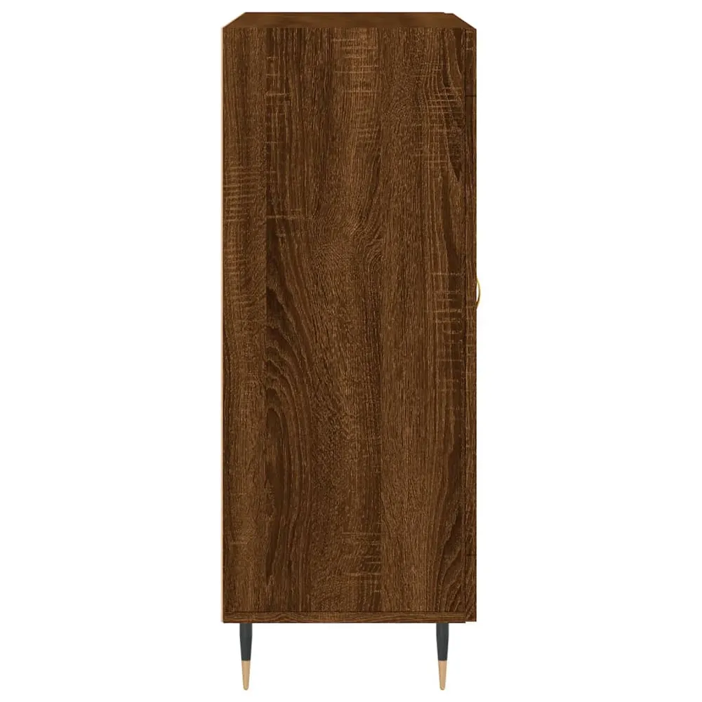 Buffet bahut commode armoire meuble de rangement organisateur cuisine salle de séjour salon 69,5 x 34 x 90 cm bois d'ingén...