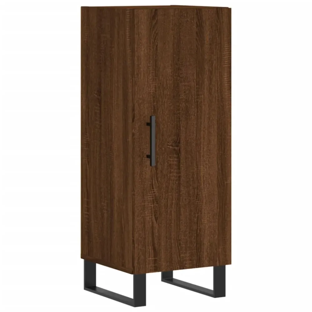 Buffet bahut commode armoire meuble de rangement organisateur cuisine salle de séjour salon 34,5 x 34 x 90 cm bois d'ingén...
