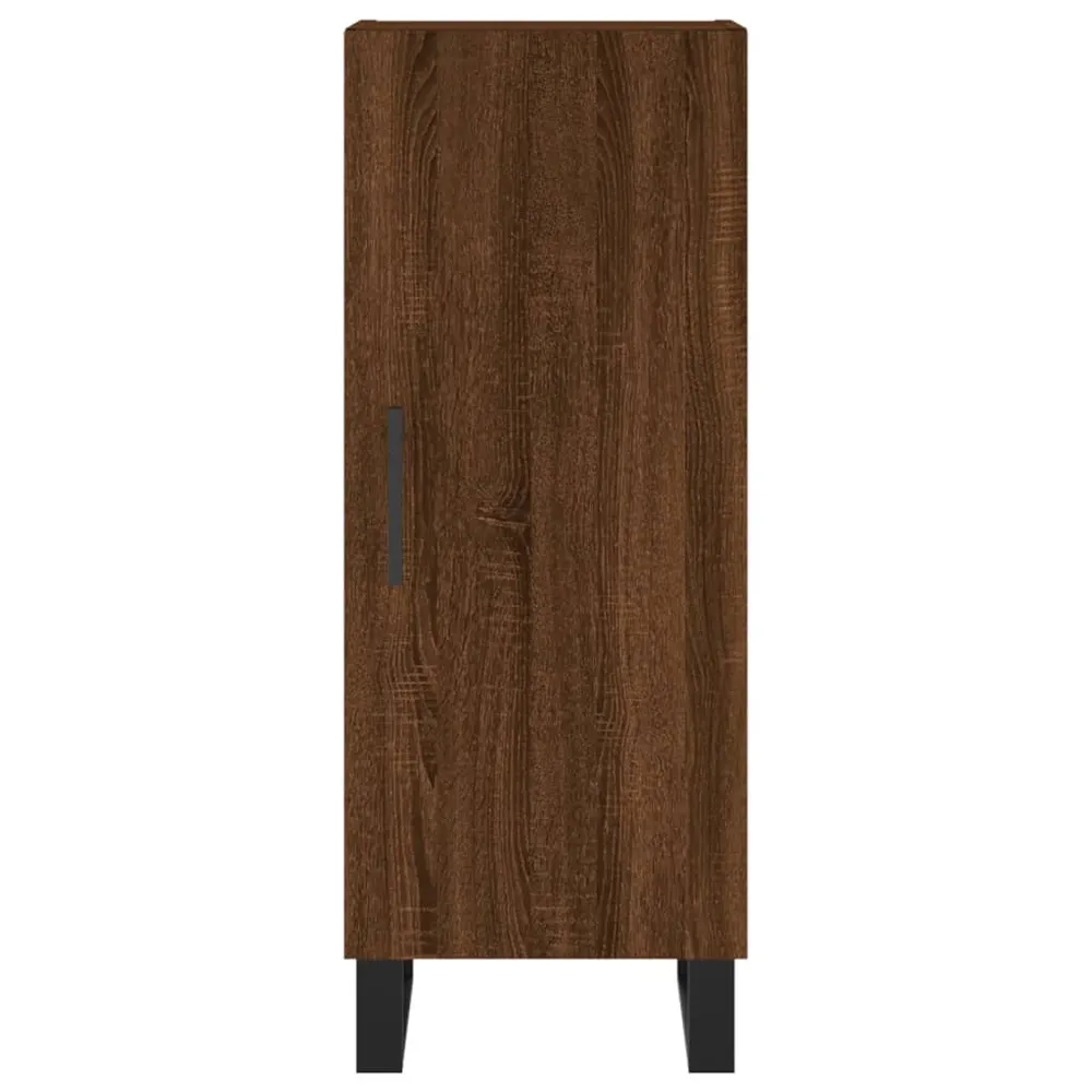 Buffet bahut commode armoire meuble de rangement organisateur cuisine salle de séjour salon 34,5 x 34 x 90 cm bois d'ingén...
