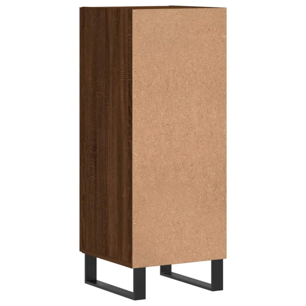Buffet bahut commode armoire meuble de rangement organisateur cuisine salle de séjour salon 34,5 x 34 x 90 cm bois d'ingén...
