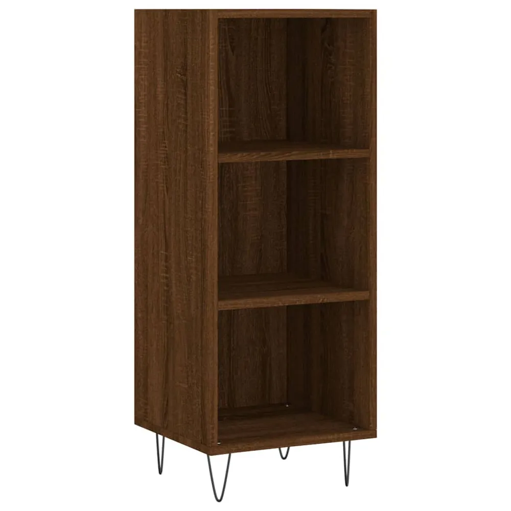 Buffet bahut commode armoire meuble de rangement organisateur cuisine salle de séjour salon 34,5 x 32,5 x 90 cm bois d'ing...