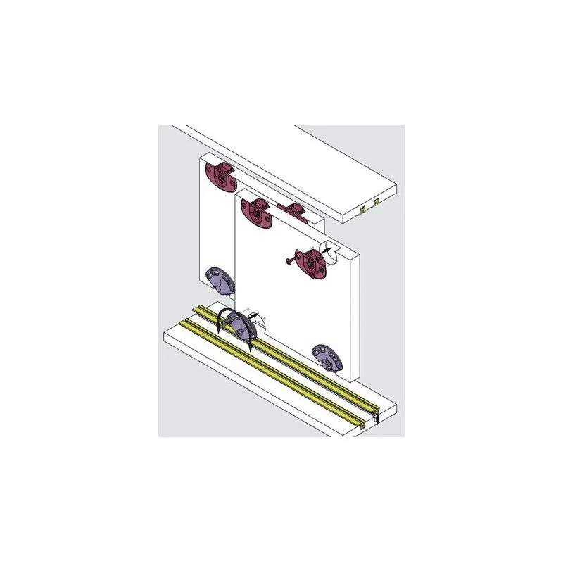 Garniture 310 1 porte coulissante 10403107 KRONA KOBLENZ