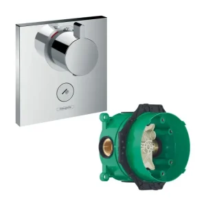 HANSGROHE Facade pour mitigeur encastré ShowerSelect haut débit sortie permanente robinet d'arrêt avec Corps encastré