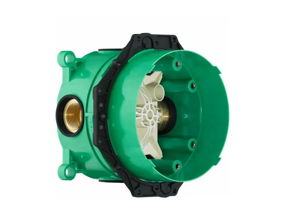 HANSGROHE Facade pour mitigeur thermostatique encastré ShowerSelect avec robinet d'arrêt chromé avec Corps encastré