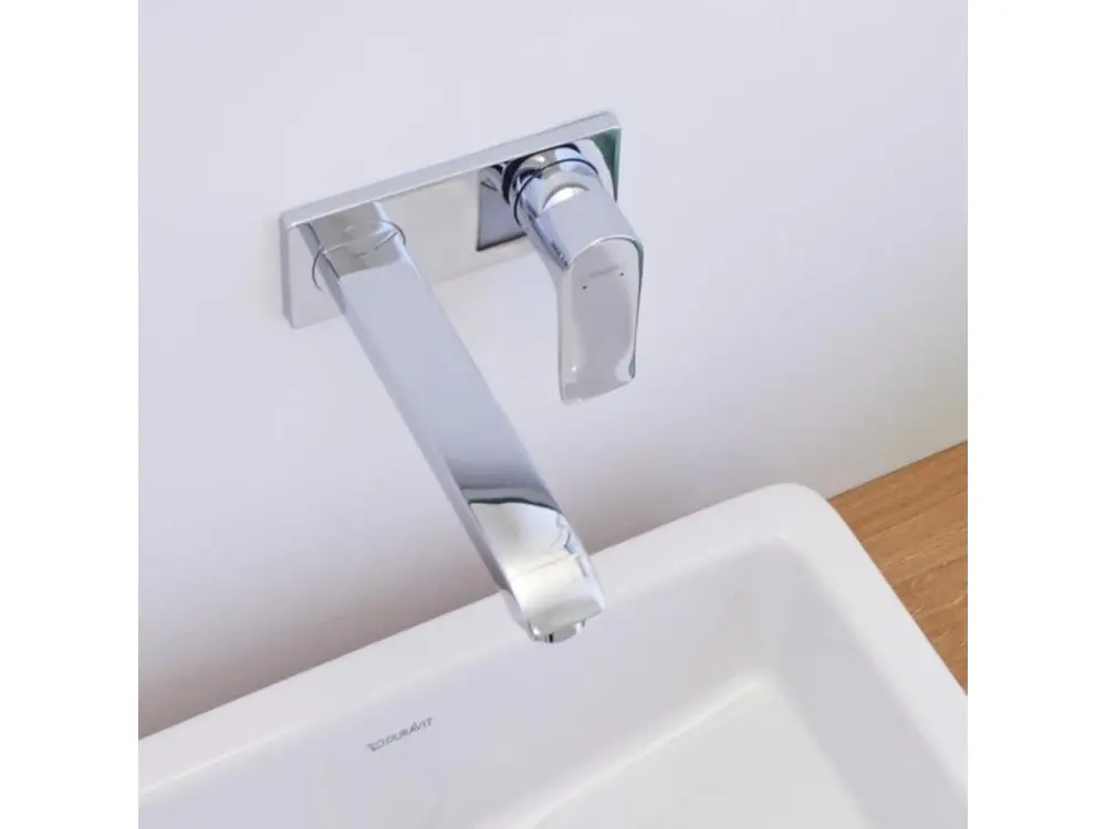 Mitigeur lavabo mural HANSGROHE Metris + corps encastré | Economie d'eau