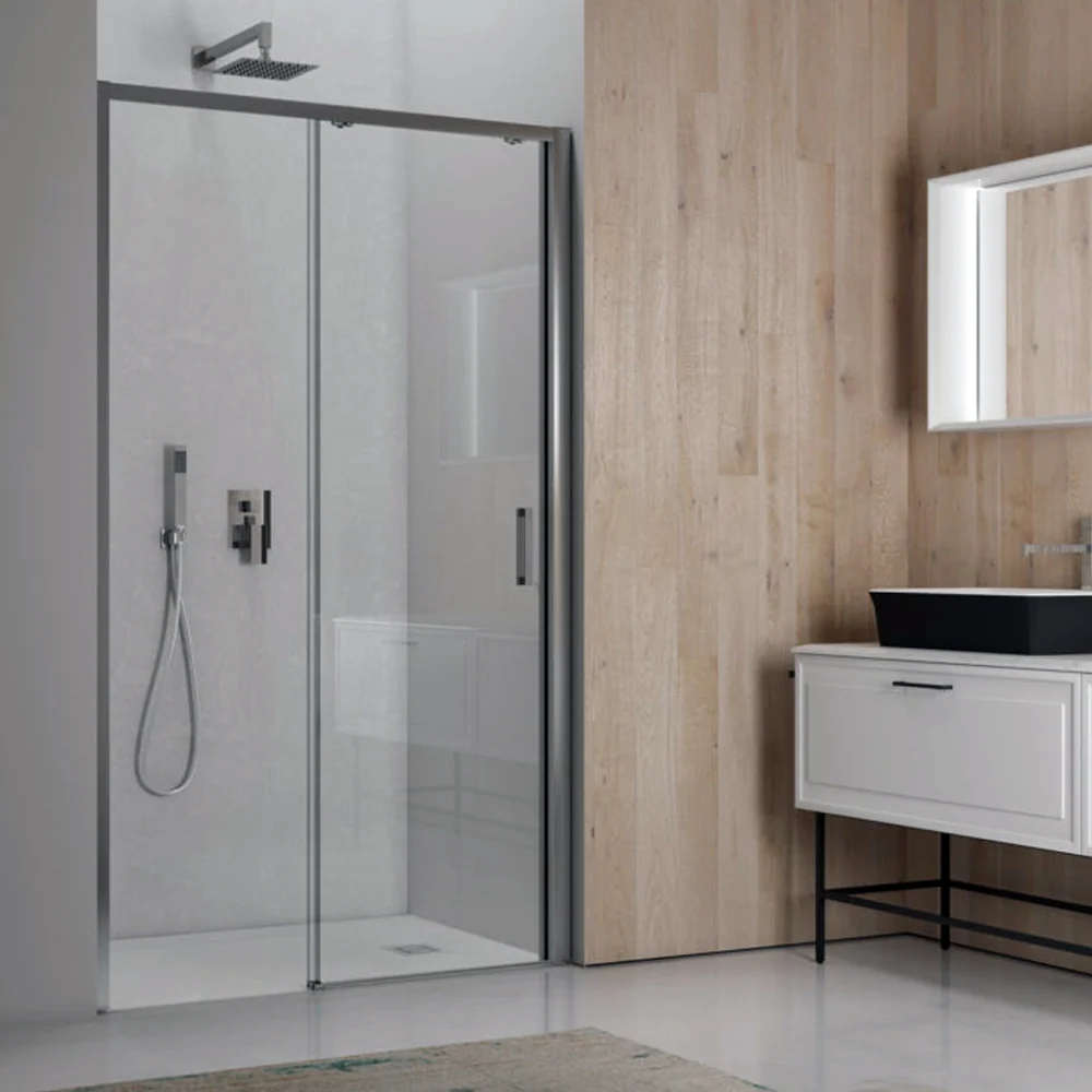 Porte de douche coulissante GAUCHE cm 100 modèle Afrodite en verre trempé mm 6