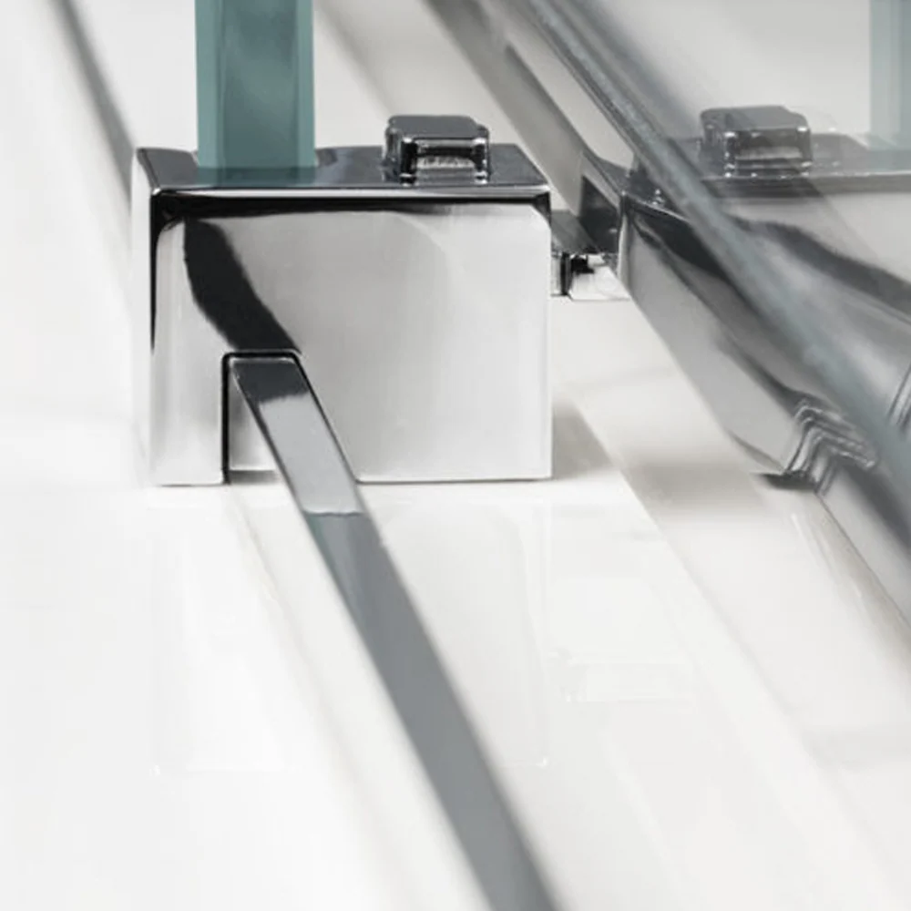 Porte de douche coulissante gauche 160 cm modèle Lauren en verre trempé 8 mm