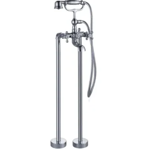 Robinet de baignoire autoportant et douche à main