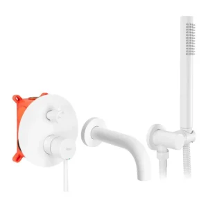 ROBINET DE BAIGNOIRE ENCASTRÉ REA LUNGO BLANC PUR + BOX