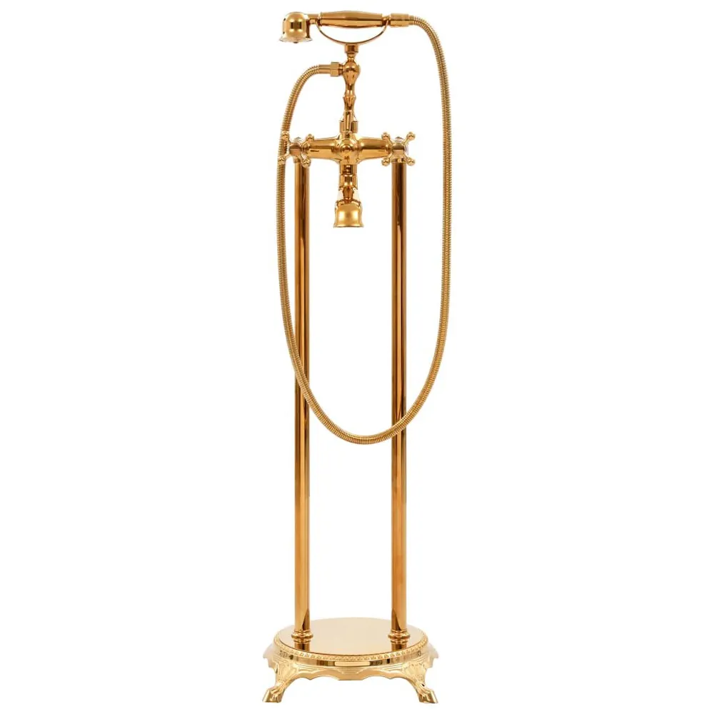 Robinet de baignoire sur pied Acier inoxydable 99,5 cm Doré