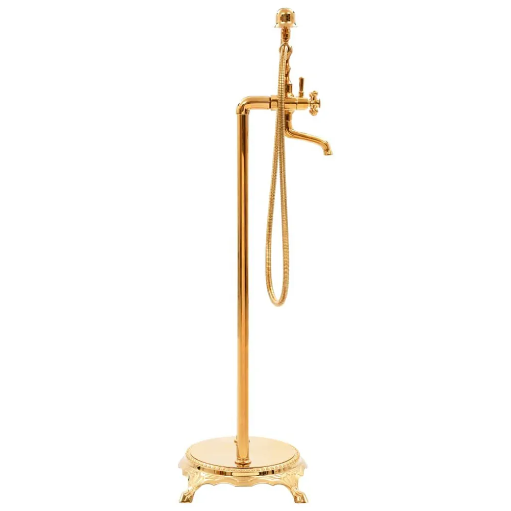 Robinet de baignoire sur pied Acier inoxydable 99,5 cm Doré