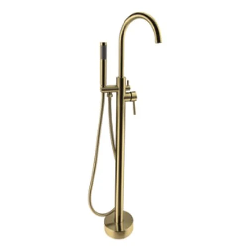Robinet de Bain Autoportant Avec Douchette à Main Or