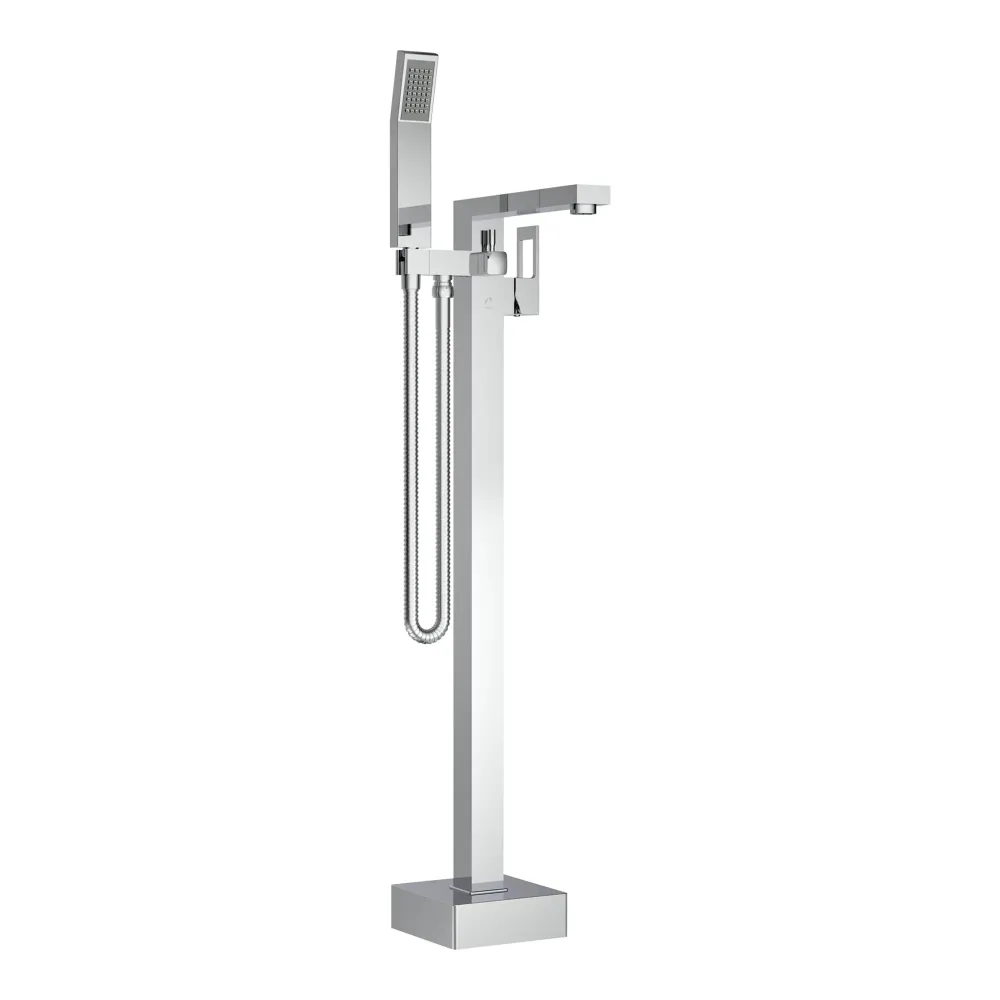 Robinet Quadrato pour bain autoportant avec douchette