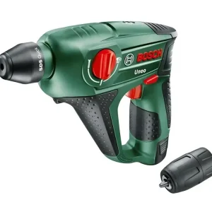 Perforateur sans fil Bosch - Uneo (Livré avec 1 Batterie, Chargeur, Accessoires, dans Coffret de transport) avec 5 Accesso...