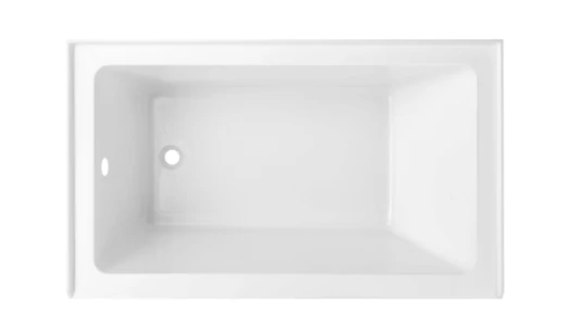 Baignoire en alcôve, drain à gauche, dimensions : 54 × 32 × 22 po, 3 murs avec Pack de 6