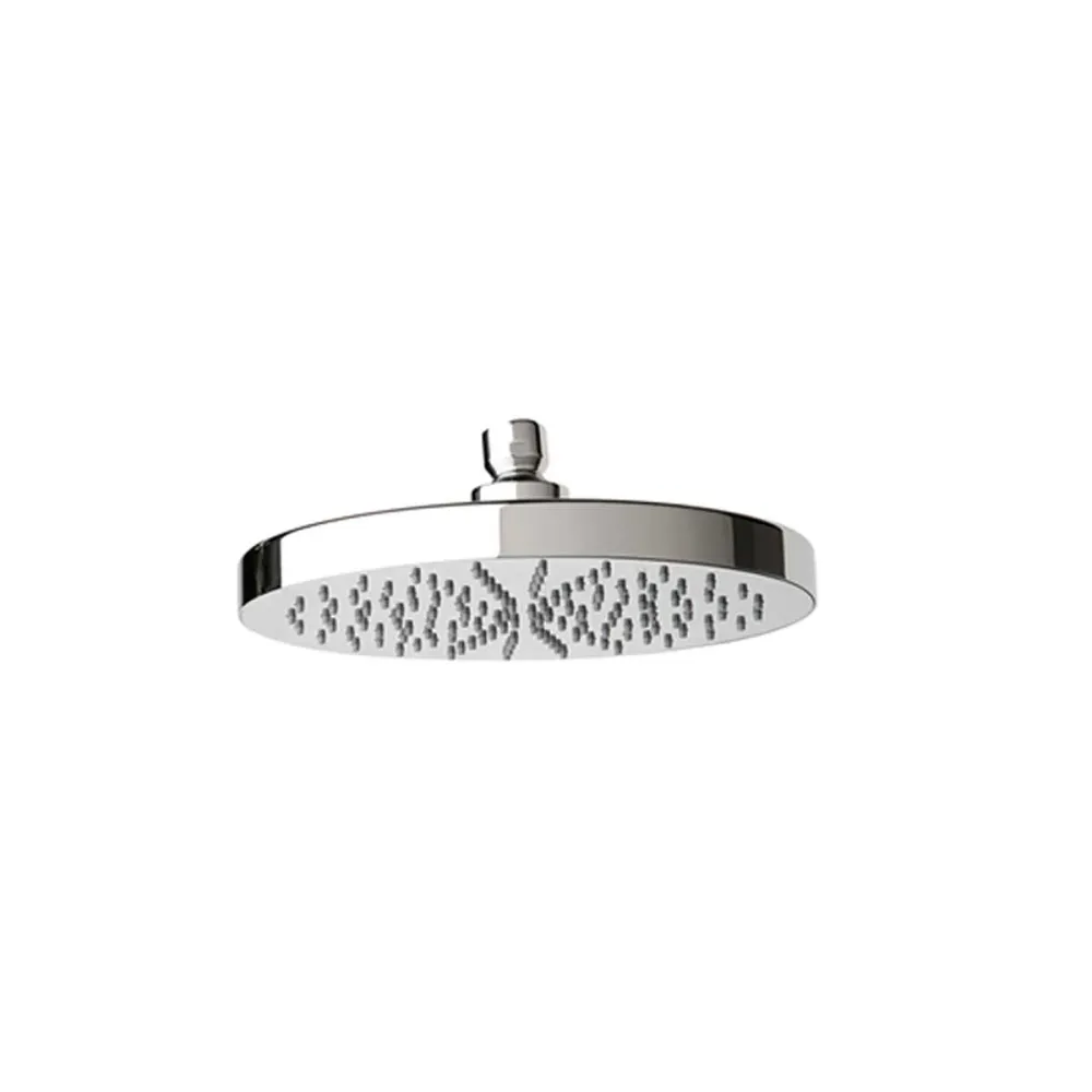 Douchette ronde en ABS diamètre 200 mm jet pluie et anticalcaire finition acier chromé brillant collection Spartaco de Mam...