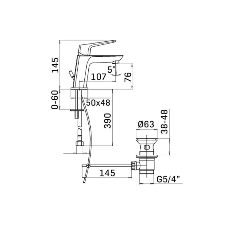 Mitigeur Ensemble de mélangeurs lavabo et bidet avec vidage finition chromée collection Spartaco de Mamoli Rubinetterie