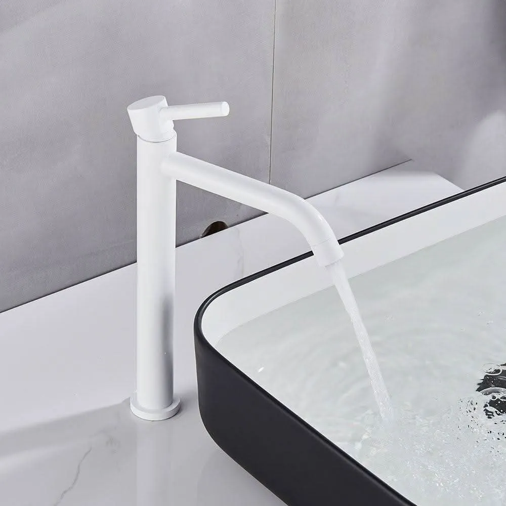 Mitigeur Lavabo Bec en Cascade | Éclat Brillant avec Pack de 6