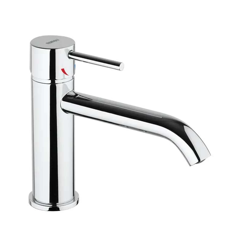 Mitigeur lavabo à bec étendu avec vidage en laiton chrome collection Pico de Mamoli Rubinetterie