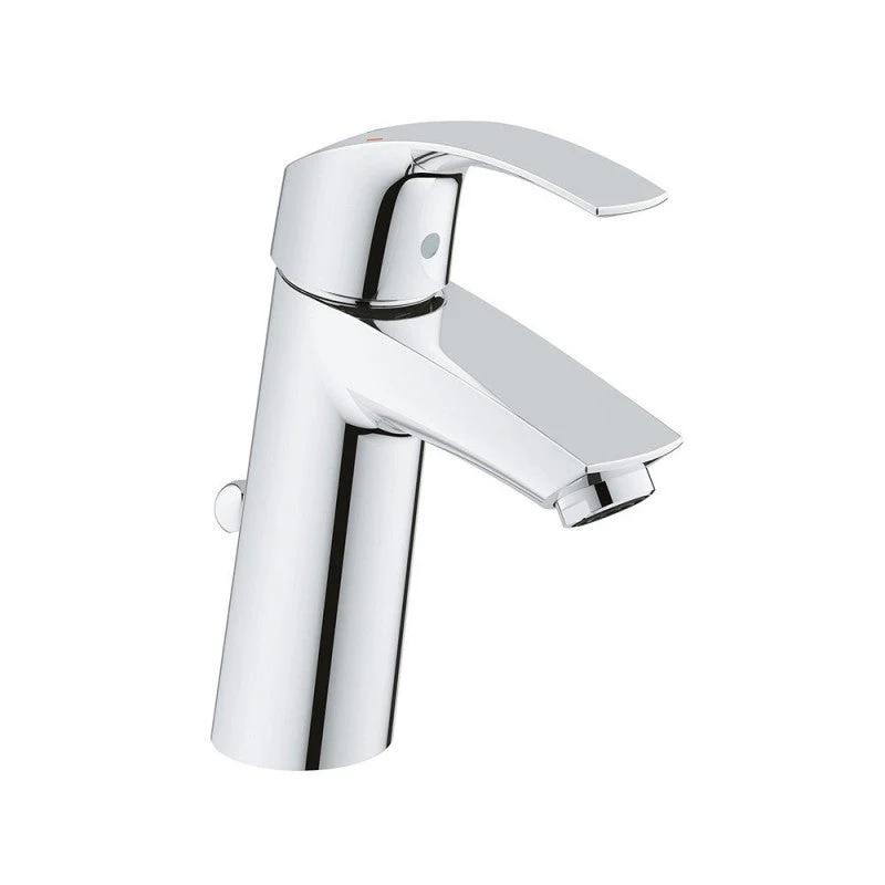 Mitigeur lavabo EUROSMART GROHE 23322001 - taille M - bec bas - acier chromé