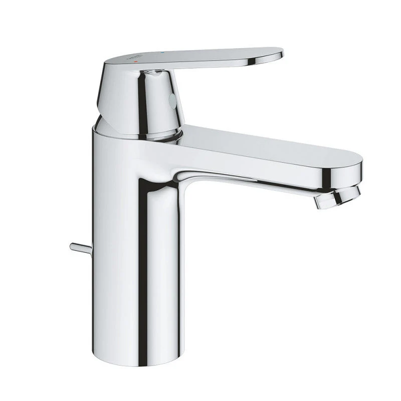 Mitigeur lavabo EUROSMART GROHE 23325000 - taille M - bec droit - avec vidage - chromé