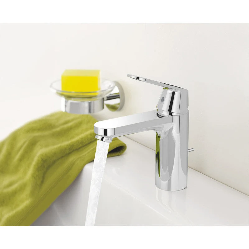 Mitigeur lavabo EUROSMART GROHE 23325000 - taille M - bec droit - avec vidage - chromé